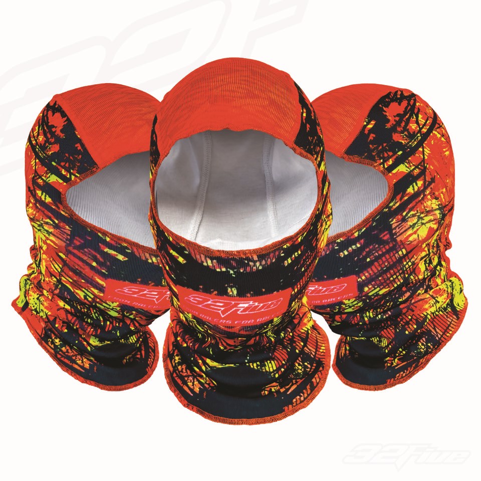 Balaclava PUSH YOUR LIMIT - Black/Neon Fire