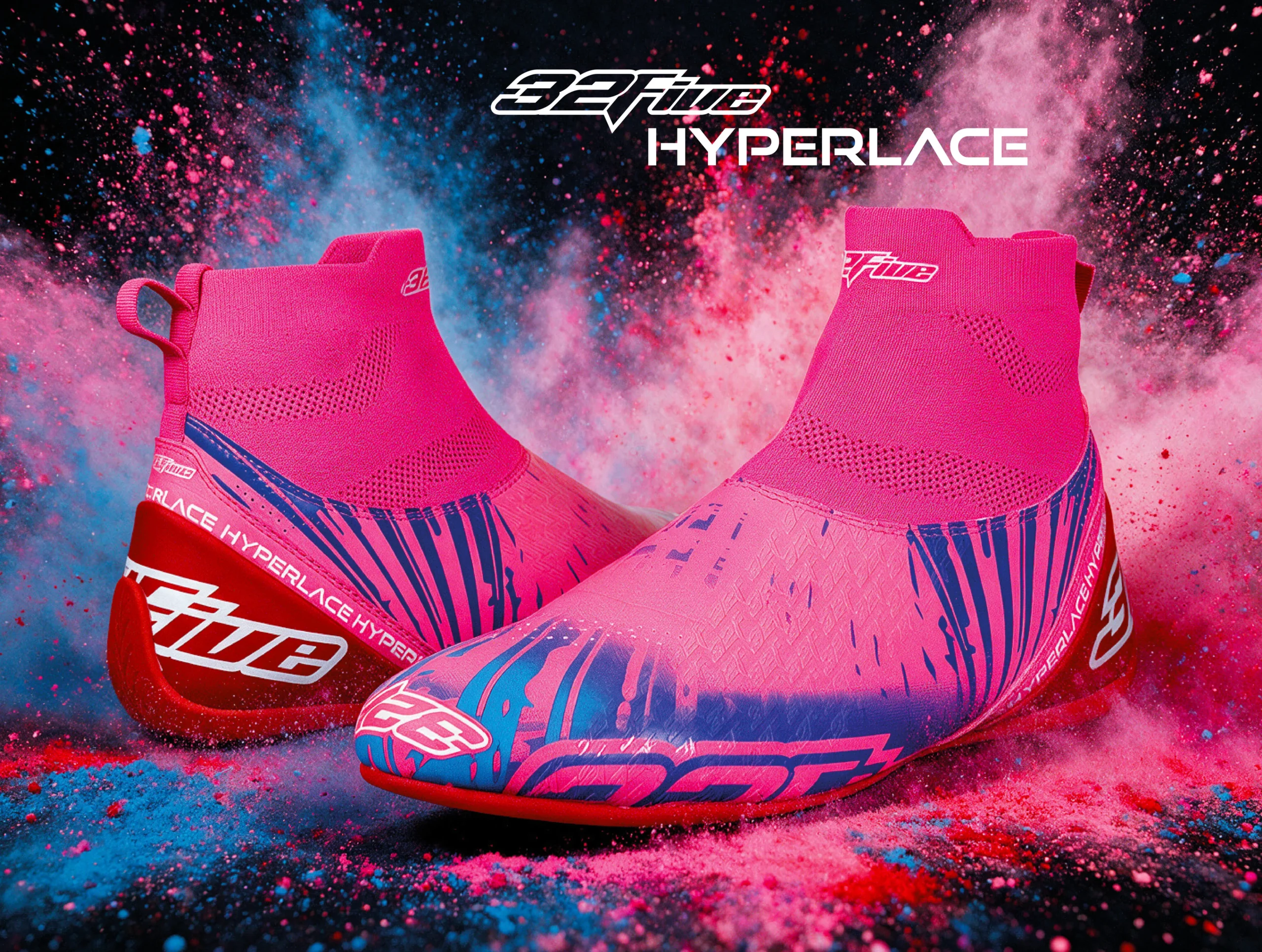 Hyperlace Radial Sweep Fluro Pink/Blue - Image 2